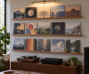 how to display a record collection on a wall
