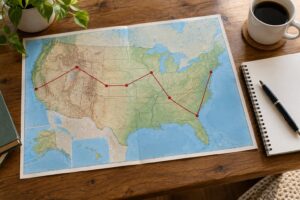 how metal tours are routed across the us