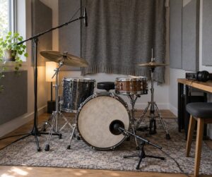 how to record drums in a small room