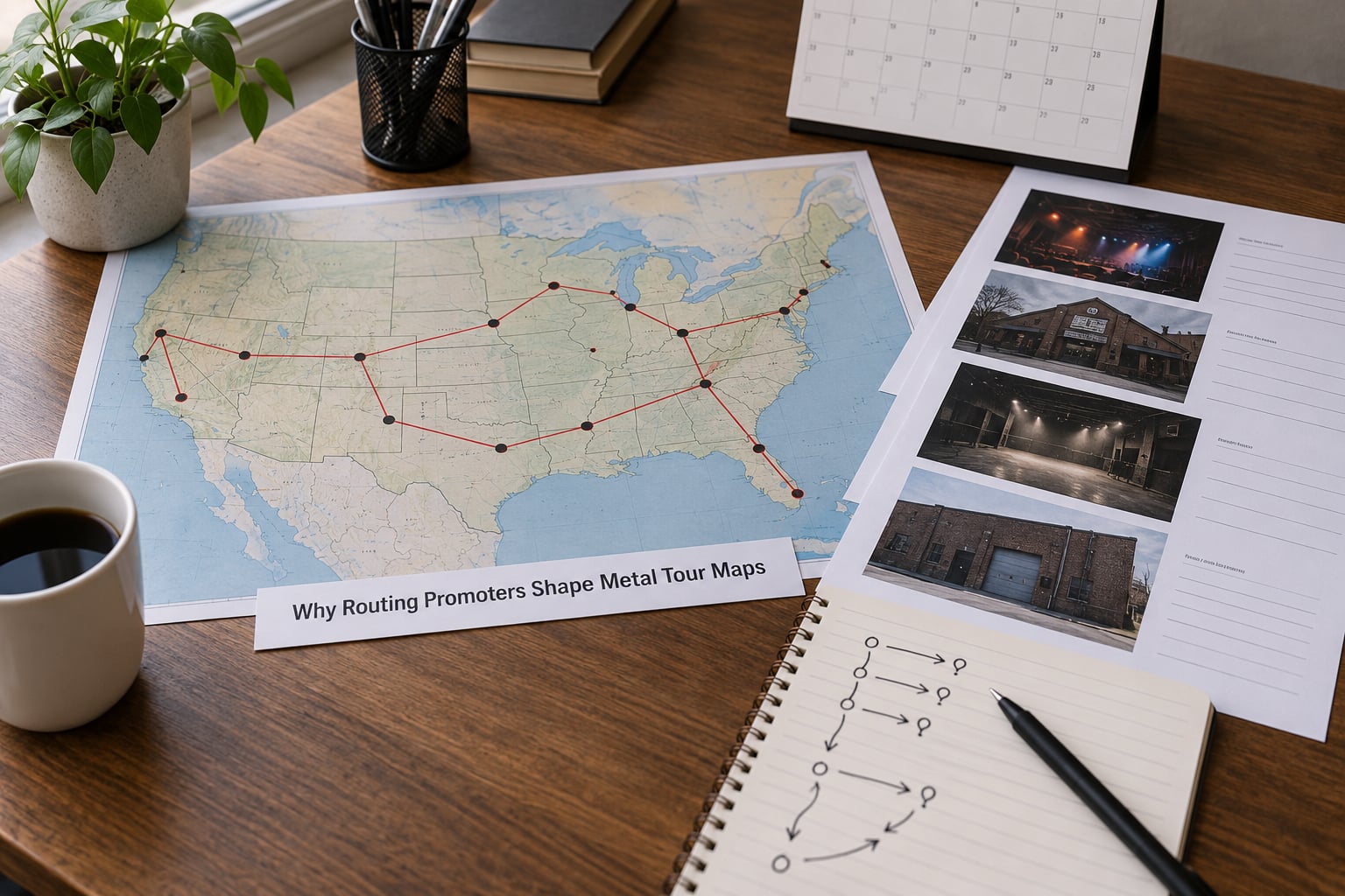 Why Routing Promoters Shape Metal Tour Maps