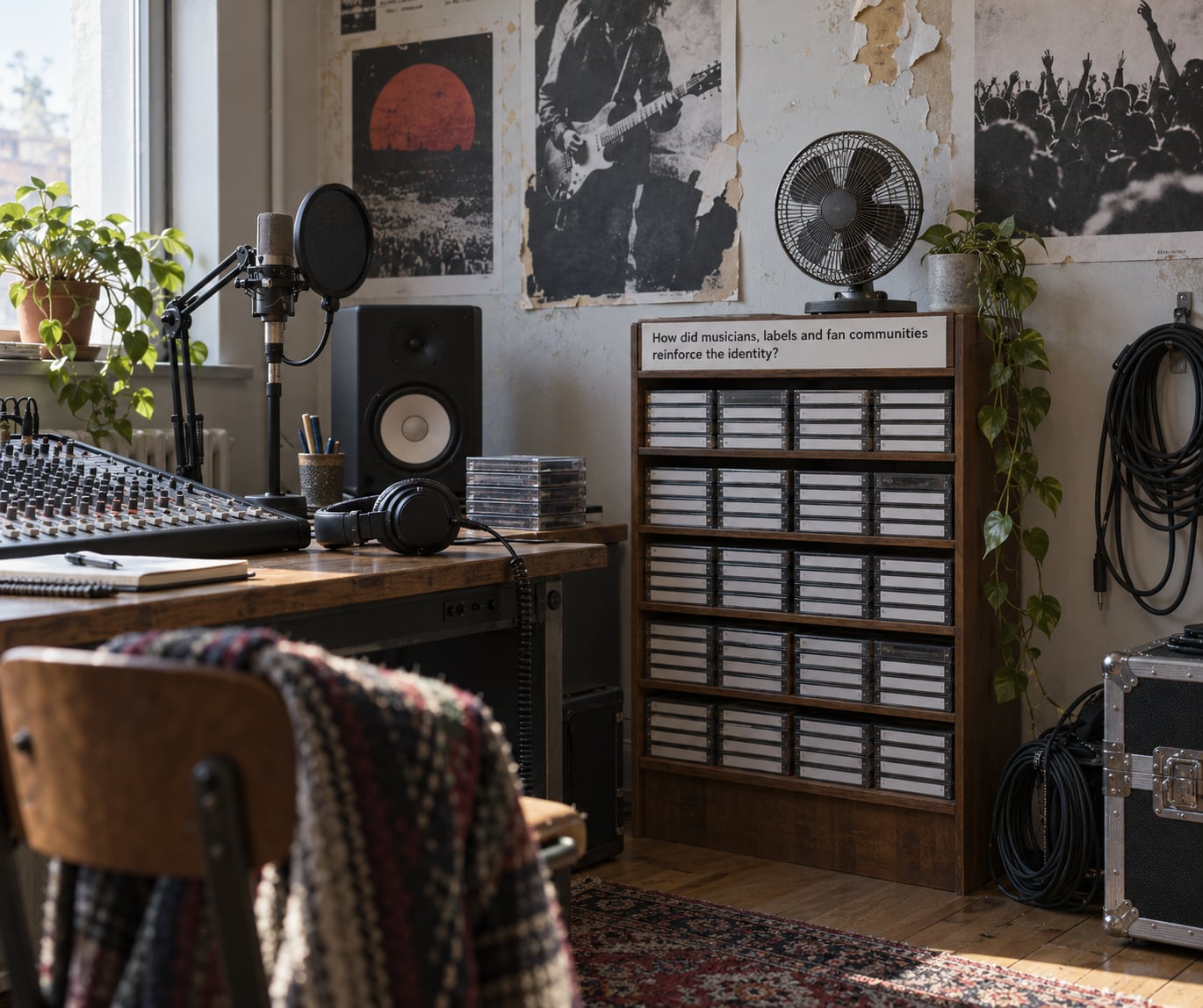 How did musicians, labels and fan communities reinforce the identity?