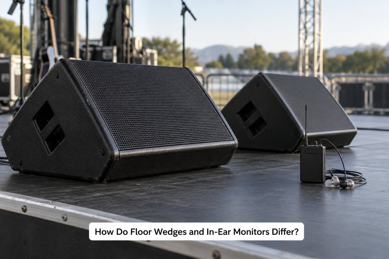 How Do Floor Wedges and In-Ear Monitors Differ?