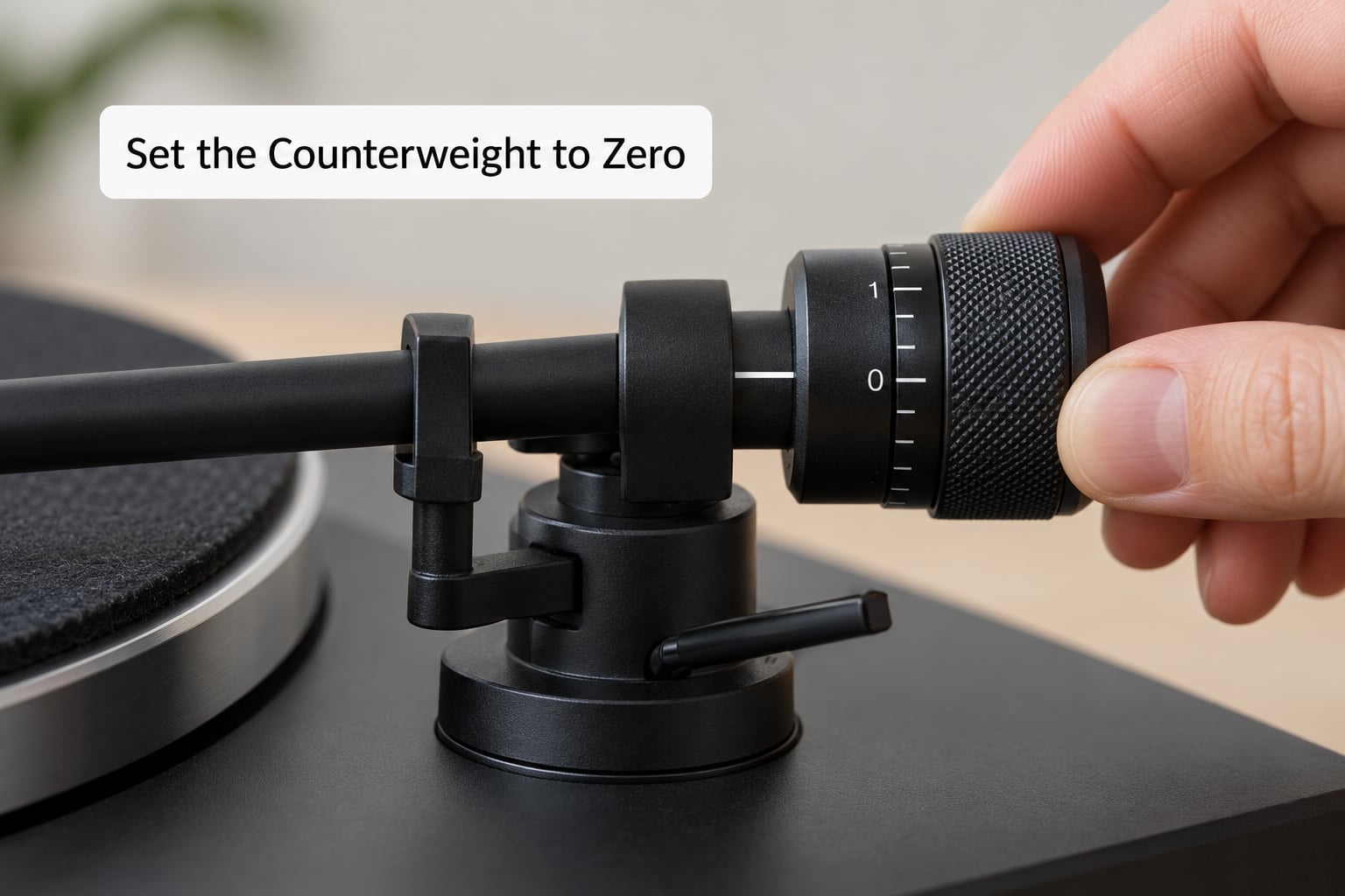 Set the Counterweight to Zero