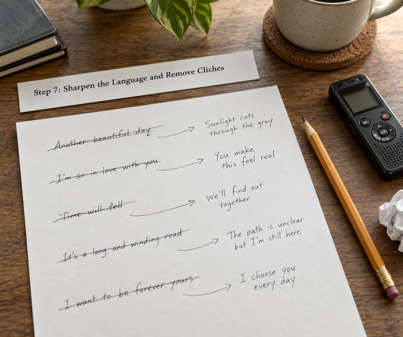 Step 7: Sharpen the Language and Remove Cliches