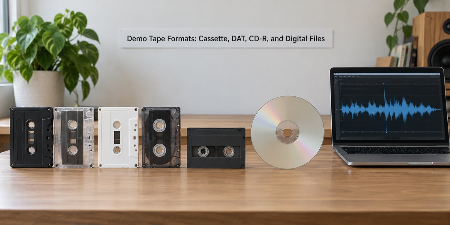 Demo Tape Formats: Cassette, DAT, CD-R, and Digital Files